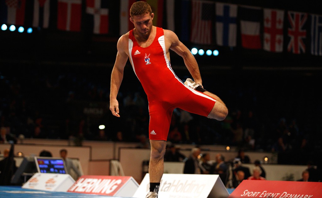 WorldFreestyleWrestling2009Champ74kg Gaidarov Lampis (4)